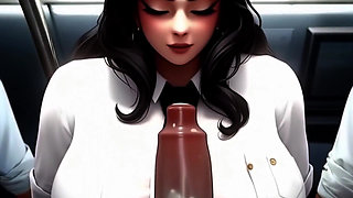 Surprise Titty Inspection On The Subway