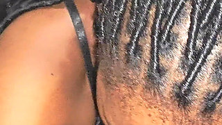 Hot Ebony Big Ass Maid Clean Dady's Cock When His Wife Is Out.