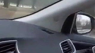 Teen Girl in Plaid Skirt Gets a Ride to School From a Stranger on a Snowy Day