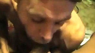 Sucking Huge BBC - Interracial Amateur Blowjob