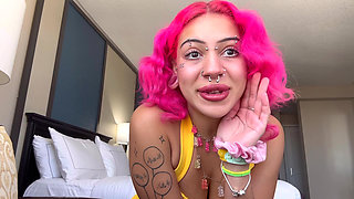Busty Pink Haired Teen Jerk off Instructions Cute Voice Cum Countdown