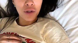 Stacked brunette goes solo toys and masturbation