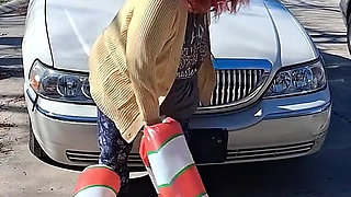Big Beautiful Woman Nurse Vicki Crushes This Blow up Candy Cane