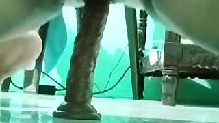 Sexy Filipina MILF Riding & Bouncing on a Dildo