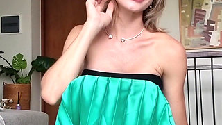 Flashing My White Tiny Thong in Front of You