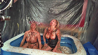 Sploshing Wet & Messy Party - Loula and Nikki