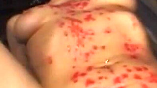 Humiliating pussy punishment hanging out, wax play