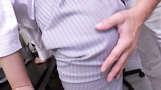 Japanese Boss Licks His Secretary
