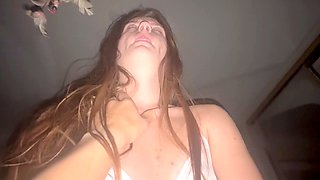 Inexperienced, railing, cowgirl pov