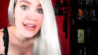 Big Boobed Blonde Masturbates With A Dildo In The Bathroom