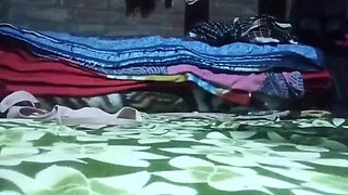Desi Bhabhi hairy pussy closeup fingering and pee in bed homemade Indian