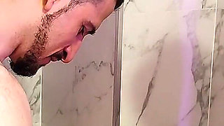 Full Shower Scene Glasschord Soap Massage BJ Fuck Facial Cum