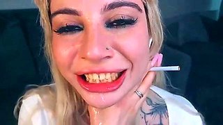 Ashleigh Urban - Smoking Sucking Dildo