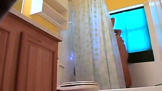 Stepdaughter 21 shaves pussy in shower (voyeur)