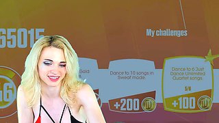 Hot blonde is smoking and masturbating on her webcam