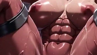 Strong Muscular Woman Bound & Extremely Horny - Swollen Big Clit Close up