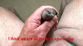 Mrs Mature Feet's Nylon Friend wanks as he watches 473