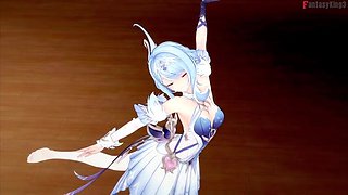 Odette lovely ballet Dancer give a deep throat to her pianist - Genshin Influence - Total & Point of view version on Sheer & PTRN: Fantasyking3