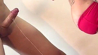 Blowjob in the Air with Cumshot Hearty! Camila Vegas Submissive Redhead with Thick Cock in Deep Throat Sloppy Facefuck
