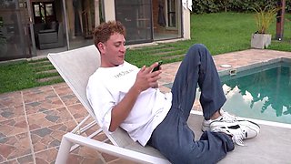 Stepmother Finds Her Stepson Masturbating In The Pool And Volunteers To Help