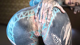 Anuskatzz testing a fuck machine in her ass