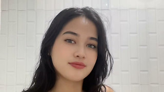 Bathing at night makes your tits big and your pussy plump.