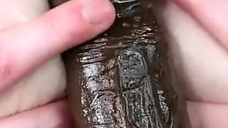 Big Black Dildo Tittyfuck & Suck