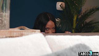 Ebony cougar wants to feel sisters hubby