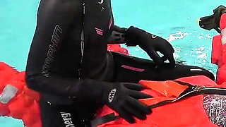 Human Life Raft - Inflated Suit Slave Pool Domination