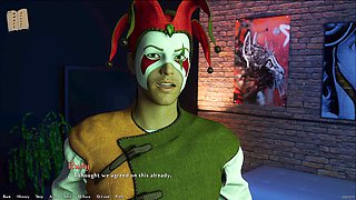 Interactive erotic story featuring a hot blonde with big tits in 3D