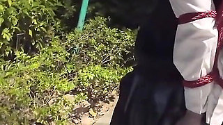 Hs19-a Girl in a School Uniform Was Bound Wander the Streets