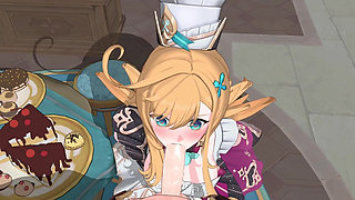 Genshin Impact- Escoffier’s Sweet Cake and Lustful Sex - 3D Hentai Animation