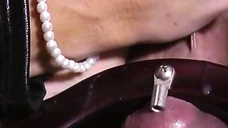 Sexy MILF India Clamps a Guy Balls and Gives a Handjob Until He Cums