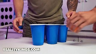 Reality kings - college cuties Selina Bentz and nikki nicole share smooches, oral jobs and a hot dormitory room threesome