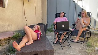 Cuckold Fantasy: Girlfriend Watches Her BF Fuck Her Sister and Best Friends Join In