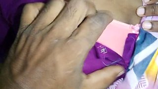Sexy Tamil Wife Tying Saree Arouses Lust Before Work - Homemade Desi Bhabhi Moaning