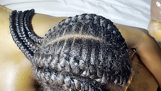 Hair Fetish for Ebony Teen Receiving Cum