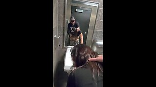 Pervy Wife Gets Fucked in Gas Station Bathroom