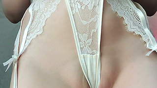 pulled my lace bra down and just let it all out