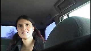 Masturbating teen gets out of the car to piss outdoors