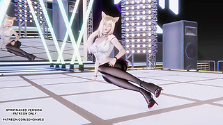 MMD I Ren - Butt - Ahri Sexy Kpop Dance League of Legends Hentai Uncensored 4K 60FPS