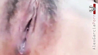 Slim Mexican Woman Masturbating with a Vibrator Alone at Home.