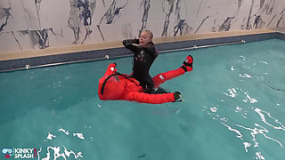 Human Life Raft - Inflated Suit Slave Pool Domination