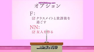 Nerdy glasses anime chick arched over classroom desk & pummeled deep by rigorous educator
