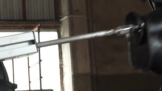 Big Dildo Fucked on the Machine