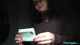 Arousing Teen 18+ With Glasses Fucks For Money