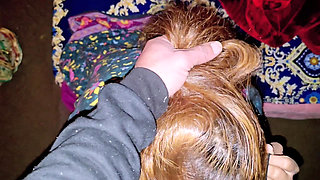 Desi Indian bhabi gives sloppy blowjob