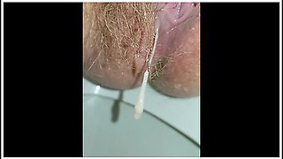 Hairy Pussy Peeing On Your Face In The Toilet And Dripping Cream To Let You Clean With Your Tongue