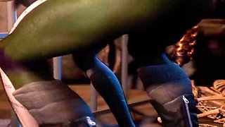 3d Bbw Asian Milf Got Her Pussy Fucked So Hard By Huge Monster Dick