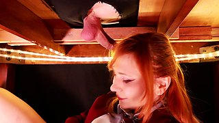 Blue Balls Ready To Explode On Redhead Schoolgirl